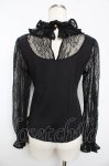 画像2: ALICE and the PIRATES / お花レースの切替プルオーバー  黒 Y-25-10-15-038-PA-TO-SZ-ZI (2)