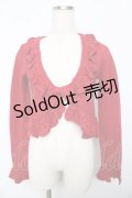 BABY,THE STARS SHINE BRIGHT / Petitスカラップ透かし編みボレロ  赤 Y-25-10-15-040-BA-TO-SZ-ZY