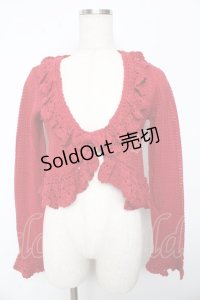 BABY,THE STARS SHINE BRIGHT / Petitスカラップ透かし編みボレロ  赤 Y-25-10-15-040-BA-TO-SZ-ZY
