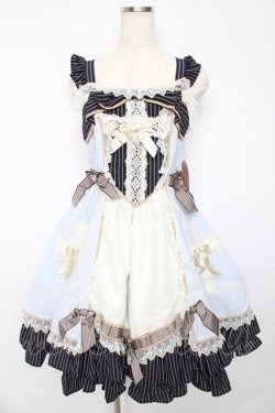 画像1: BABY,THE STARS SHINE BRIGHT / Margarethaジャンパースカート  サックス Y-25-10-15-054-BA-OP-SZ-ZY