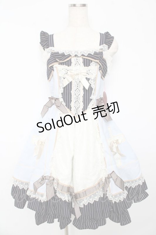 画像1: BABY,THE STARS SHINE BRIGHT / Margarethaジャンパースカート  サックス Y-25-10-15-054-BA-OP-SZ-ZY (1)