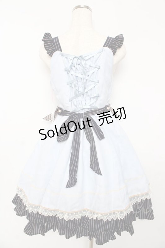 画像2: BABY,THE STARS SHINE BRIGHT / Margarethaジャンパースカート  サックス Y-25-10-15-054-BA-OP-SZ-ZY (2)