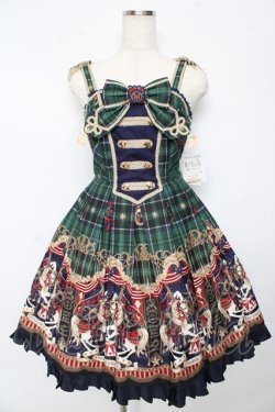 画像1: Angelic Pretty / Cirque du L'Etoileナポレオンジャンパースカート  グリーン Y-25-10-15-055-AP-OP-SZ-ZY