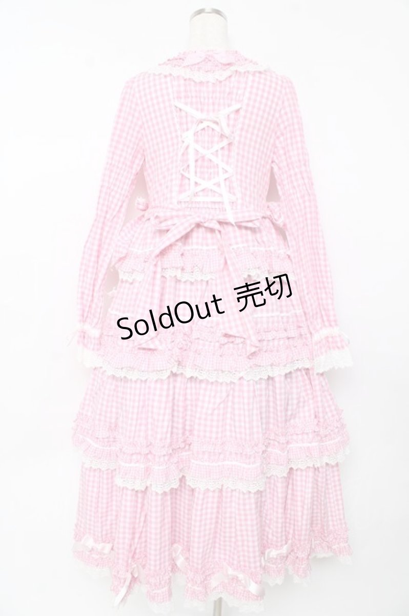画像2: BABY,THE STARS SHINE BRIGHT / Sweet Gingham Dollロングワンピース  ピンク Y-25-10-15-058-BA-OP-SZ-ZT612 (2)