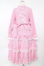 画像2: BABY,THE STARS SHINE BRIGHT / Sweet Gingham Dollロングワンピース  ピンク Y-25-10-15-058-BA-OP-SZ-ZT612 (2)