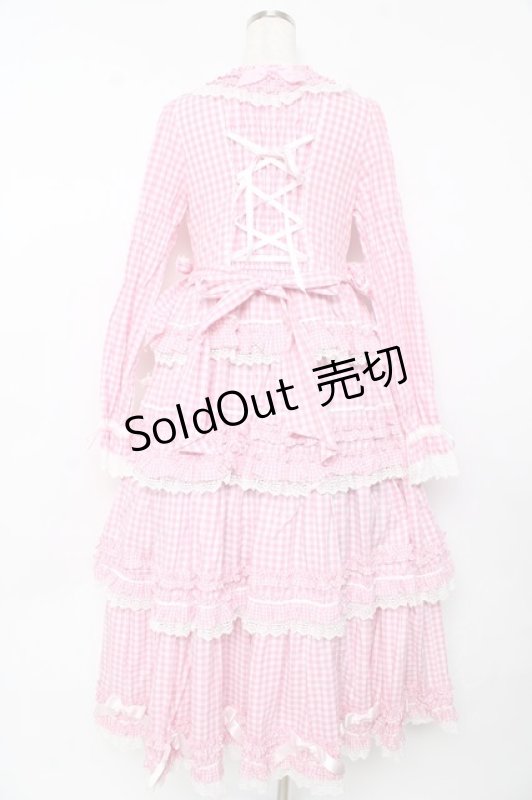 画像2: BABY,THE STARS SHINE BRIGHT / Sweet Gingham Dollロングワンピース  ピンク Y-25-10-15-058-BA-OP-SZ-ZT612 (2)
