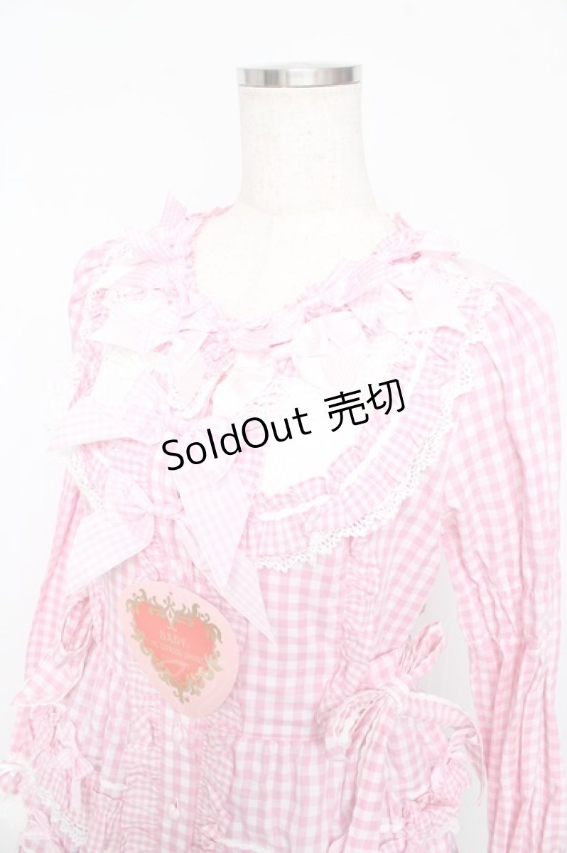 画像3: BABY,THE STARS SHINE BRIGHT / Sweet Gingham Dollロングワンピース  ピンク Y-25-10-15-058-BA-OP-SZ-ZT612 (3)