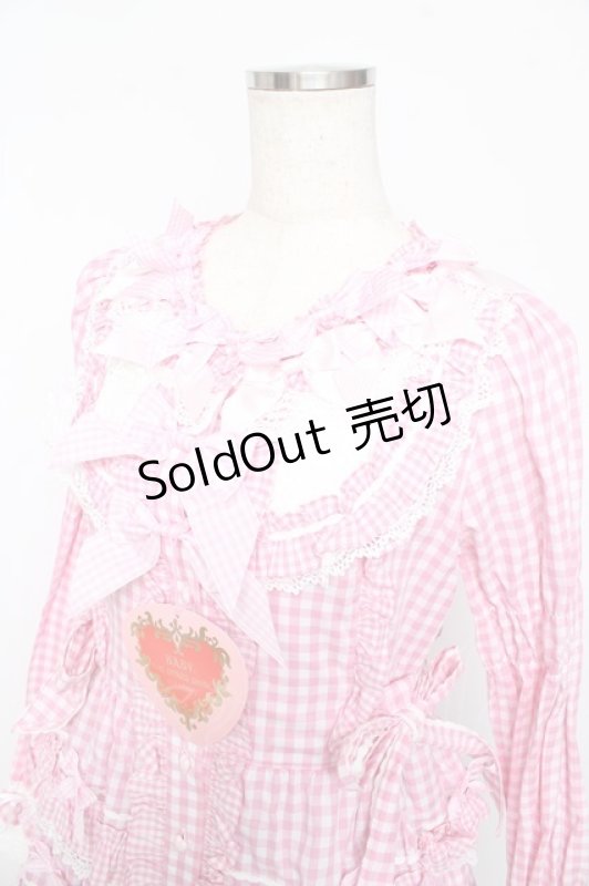 画像3: BABY,THE STARS SHINE BRIGHT / Sweet Gingham Dollロングワンピース  ピンク Y-25-10-15-058-BA-OP-SZ-ZT612 (3)