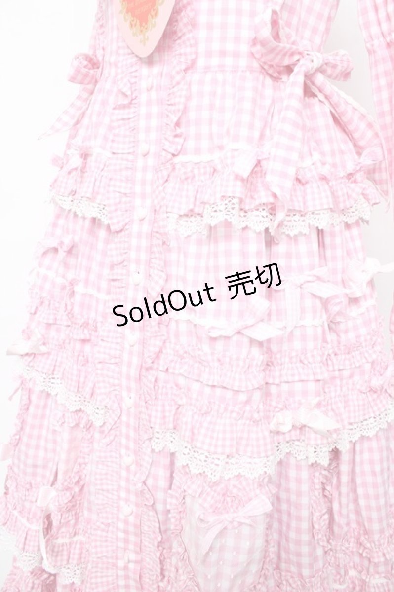 画像4: BABY,THE STARS SHINE BRIGHT / Sweet Gingham Dollロングワンピース  ピンク Y-25-10-15-058-BA-OP-SZ-ZT612 (4)