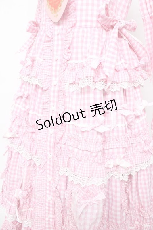 画像4: BABY,THE STARS SHINE BRIGHT / Sweet Gingham Dollロングワンピース  ピンク Y-25-10-15-058-BA-OP-SZ-ZT612 (4)