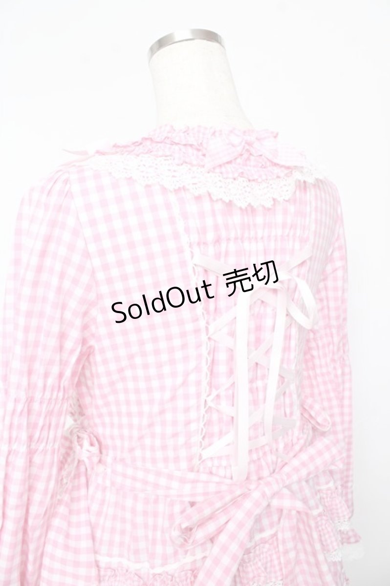 画像6: BABY,THE STARS SHINE BRIGHT / Sweet Gingham Dollロングワンピース  ピンク Y-25-10-15-058-BA-OP-SZ-ZT612 (6)