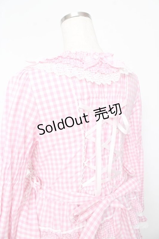 画像6: BABY,THE STARS SHINE BRIGHT / Sweet Gingham Dollロングワンピース  ピンク Y-25-10-15-058-BA-OP-SZ-ZT612 (6)