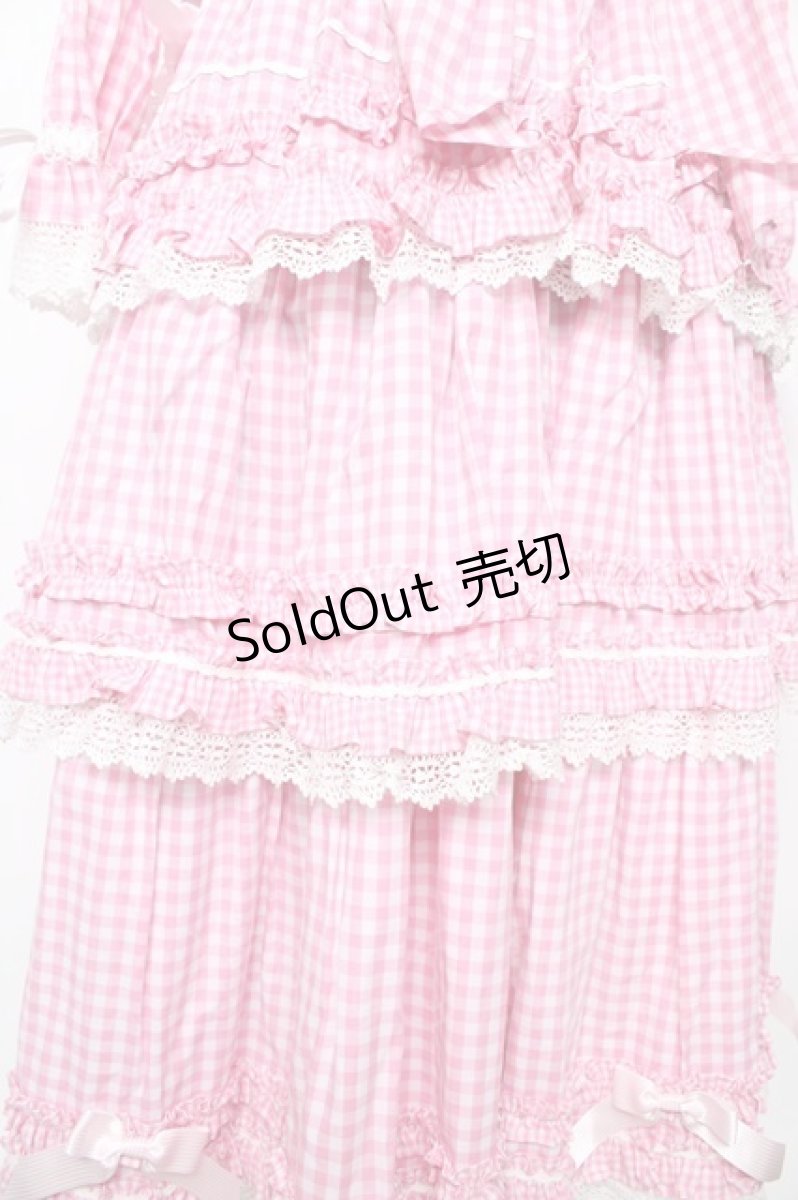 画像7: BABY,THE STARS SHINE BRIGHT / Sweet Gingham Dollロングワンピース  ピンク Y-25-10-15-058-BA-OP-SZ-ZT612 (7)