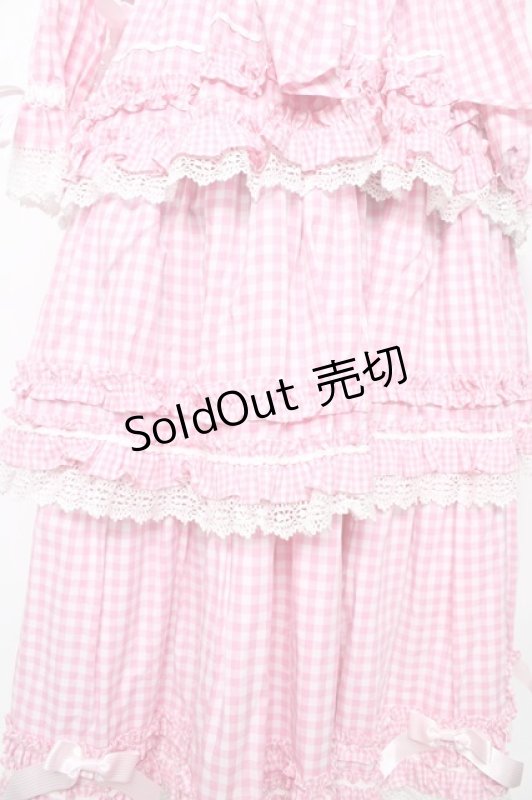 画像7: BABY,THE STARS SHINE BRIGHT / Sweet Gingham Dollロングワンピース  ピンク Y-25-10-15-058-BA-OP-SZ-ZT612 (7)