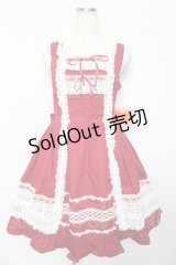 BABY,THE STARS SHINE BRIGHT / レースフリルジャンパースカート  赤 Y-25-10-15-059-BA-OP-AS-ZY