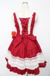 画像2: BABY,THE STARS SHINE BRIGHT / レースフリルジャンパースカート  赤 Y-25-10-15-059-BA-OP-AS-ZY (2)