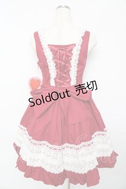 画像2: BABY,THE STARS SHINE BRIGHT / レースフリルジャンパースカート  赤 Y-25-10-15-059-BA-OP-AS-ZY