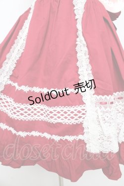 画像4: BABY,THE STARS SHINE BRIGHT / レースフリルジャンパースカート  赤 Y-25-10-15-059-BA-OP-AS-ZY