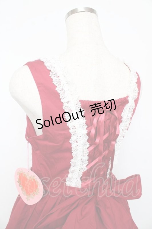 画像5: BABY,THE STARS SHINE BRIGHT / レースフリルジャンパースカート  赤 Y-25-10-15-059-BA-OP-AS-ZY (5)