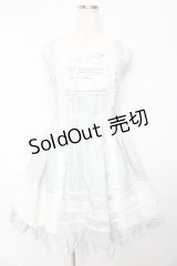 BABY,THE STARS SHINE BRIGHT / レースフリルジャンパースカート  サックス Y-25-10-15-060-BA-OP-AS-ZY