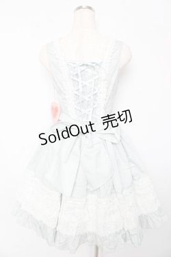 画像2: BABY,THE STARS SHINE BRIGHT / レースフリルジャンパースカート  サックス Y-25-10-15-060-BA-OP-AS-ZY