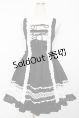 BABY,THE STARS SHINE BRIGHT / レースフリルジャンパースカート  黒 Y-25-10-15-061-BA-OP-AS-ZY