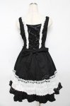 画像2: BABY,THE STARS SHINE BRIGHT / レースフリルジャンパースカート  黒 Y-25-10-15-061-BA-OP-AS-ZY (2)