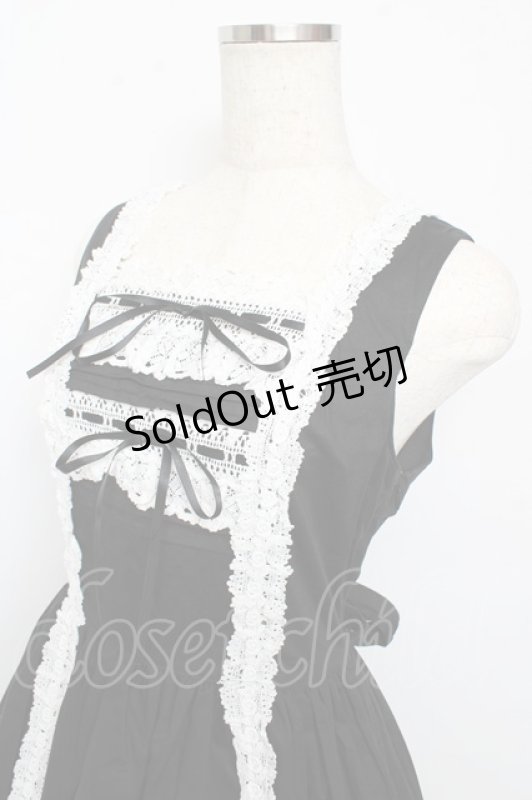 画像3: BABY,THE STARS SHINE BRIGHT / レースフリルジャンパースカート  黒 Y-25-10-15-061-BA-OP-AS-ZY (3)