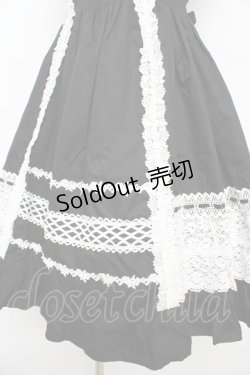 画像4: BABY,THE STARS SHINE BRIGHT / レースフリルジャンパースカート  黒 Y-25-10-15-061-BA-OP-AS-ZY