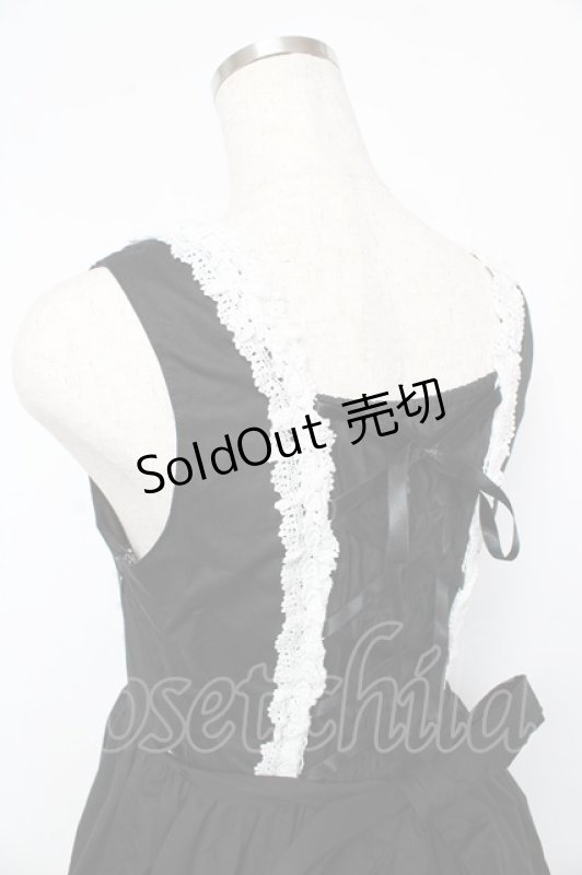 画像5: BABY,THE STARS SHINE BRIGHT / レースフリルジャンパースカート  黒 Y-25-10-15-061-BA-OP-AS-ZY (5)