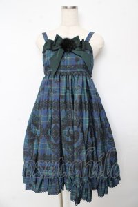 ALICE and the PIRATES / アリスのトランプタータン柄ジャンパースカートII  グリーンｘ紺 Y-25-10-15-063-PA-OP-AS-ZY