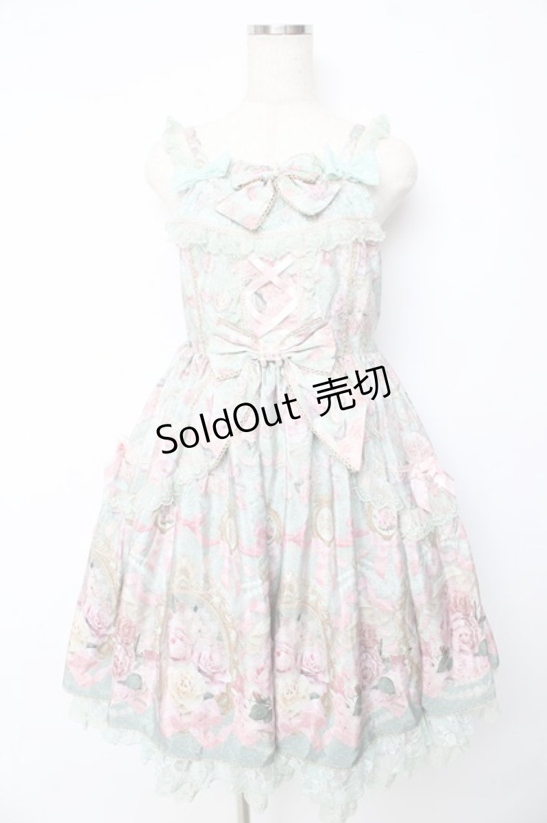 画像1: Angelic Pretty / Rose Museumジャンパースカート  ミント Y-25-10-15-066-AP-OP-SZ-ZY (1)