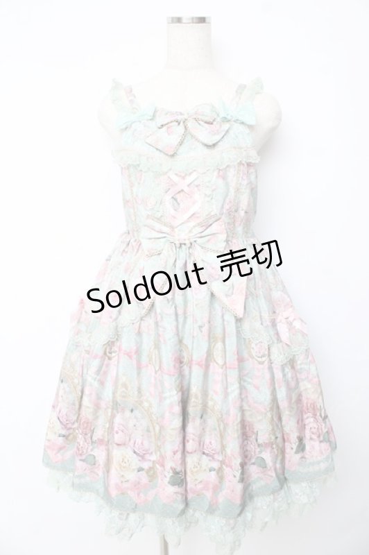 画像1: Angelic Pretty / Rose Museumジャンパースカート  ミント Y-25-10-15-066-AP-OP-SZ-ZY (1)