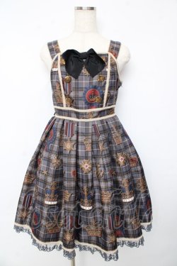 画像1: Angelic Pretty / Antique Crownジャンパースカート  グレー Y-25-10-15-067-AP-OP-AS-ZY