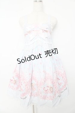 画像1: BABY,THE STARS SHINE BRIGHT / SA KU RAくみゃちゃん柄ジャンパースカートII  サックス Y-25-10-15-068-BA-OP-SZ-ZY