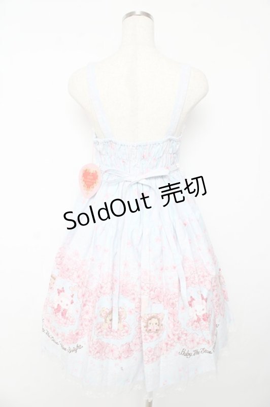 画像2: BABY,THE STARS SHINE BRIGHT / SA KU RAくみゃちゃん柄ジャンパースカートII  サックス Y-25-10-15-068-BA-OP-SZ-ZY (2)