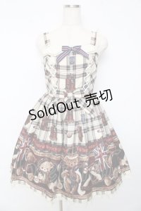 Angelic Pretty / British Bearジャンパースカート  オフ Y-25-10-15-069-AP-OP-SZ-ZY