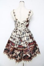 画像2: Angelic Pretty / British Bearジャンパースカート  オフ Y-25-10-15-069-AP-OP-SZ-ZY (2)