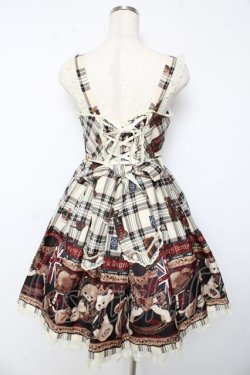 画像2: Angelic Pretty / British Bearジャンパースカート  オフ Y-25-10-15-069-AP-OP-SZ-ZY