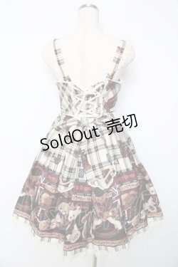 画像2: Angelic Pretty / British Bearジャンパースカート  オフ Y-25-10-15-069-AP-OP-SZ-ZY