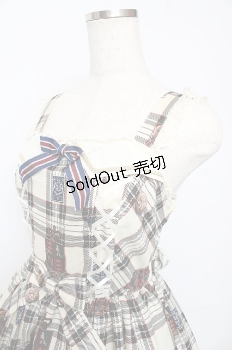 画像3: Angelic Pretty / British Bearジャンパースカート  オフ Y-25-10-15-069-AP-OP-SZ-ZY (3)