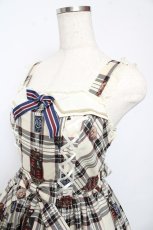 画像3: Angelic Pretty / British Bearジャンパースカート  オフ Y-25-10-15-069-AP-OP-SZ-ZY (3)
