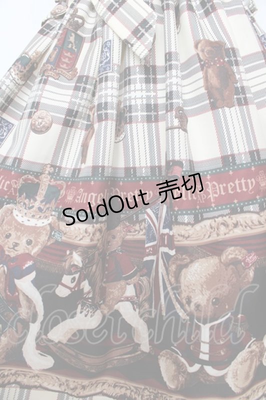 画像4: Angelic Pretty / British Bearジャンパースカート  オフ Y-25-10-15-069-AP-OP-SZ-ZY (4)