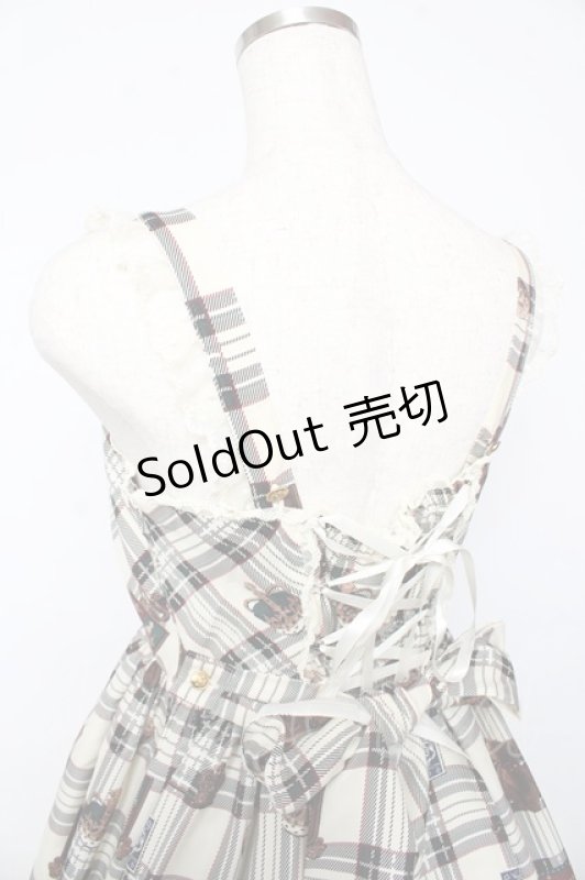 画像5: Angelic Pretty / British Bearジャンパースカート  オフ Y-25-10-15-069-AP-OP-SZ-ZY (5)