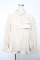 PINK HOUSE / リボン付きローンブラウス F 生成り Y-25-10-15-009-LO-BL-SZ-ZY