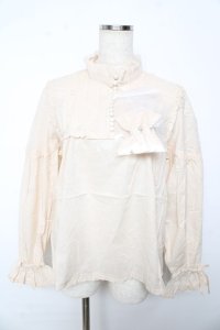 PINK HOUSE / リボン付きローンブラウス F 生成り Y-25-10-15-009-LO-BL-SZ-ZY