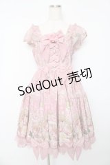 Angelic Pretty / Rose Museumティアードジャンパースカート  ピンク Y-25-10-15-071-AP-OP-SZ-ZY