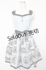 Innocent World / 金子國義アリス肩リボンジャンパースカート M(93cm丈) サックス Y-25-10-15-080-IW-OP-SZ-ZY
