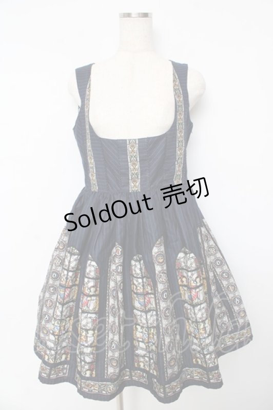 画像1: Innocent World / ウエストミンスターコルセットジャンパースカート M(93cm丈) ネイビー Y-25-10-15-081-IW-OP-SZ-ZY (1)