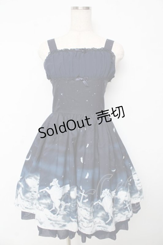 画像1: Innocent World / 奇跡の夜空バッスルジャンパースカート（2015年） M ネイビー Y-25-10-15-083-IW-OP-SZ-ZI (1)